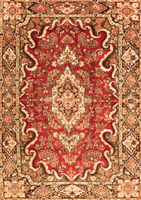 Medallion Orange Traditional Rug, tr1311org