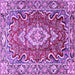 Square Medallion Purple Traditional Rug, tr1311pur