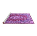 Sideview of Machine Washable Medallion Purple Traditional Area Rugs, wshtr1311pur