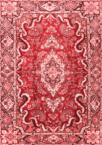 Medallion Red Traditional Rug, tr1311red