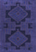 Machine Washable Persian Blue Traditional Rug, wshtr1312blu