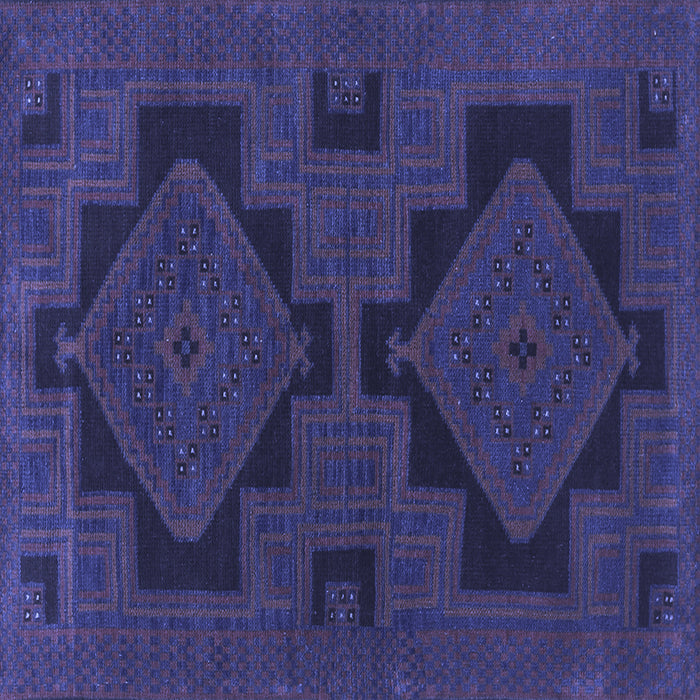 Square Persian Blue Traditional Rug, tr1312blu