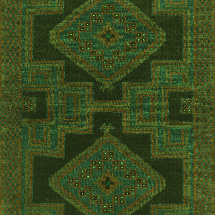 Serging Thickness of Machine Washable Persian Green Traditional Area Rugs, wshtr1312grn