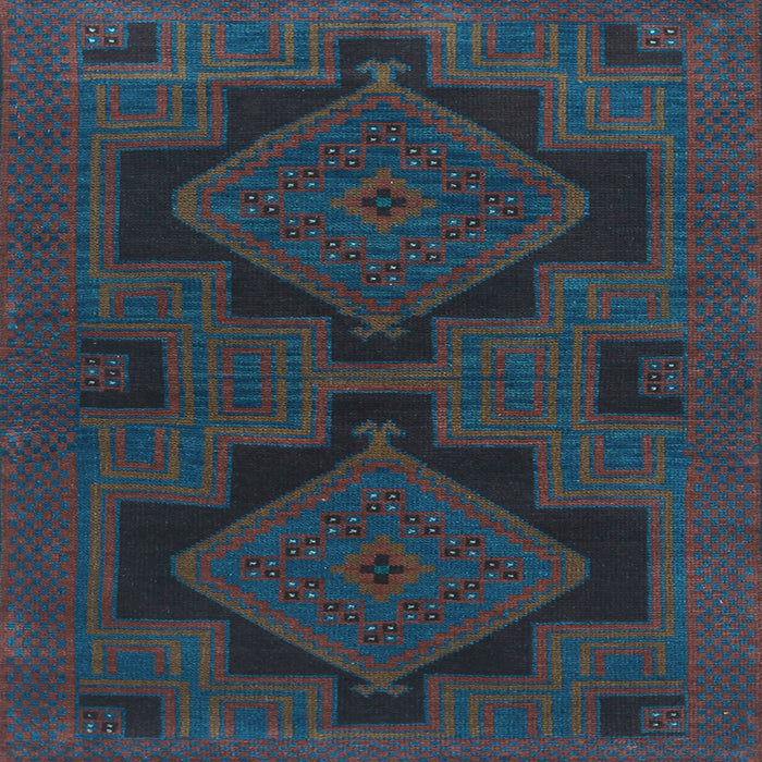 Square Persian Light Blue Traditional Rug, tr1312lblu