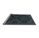 Sideview of Machine Washable Persian Light Blue Traditional Rug, wshtr1312lblu