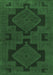 Machine Washable Persian Emerald Green Traditional Area Rugs, wshtr1312emgrn