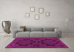 Machine Washable Persian Pink Traditional Rug in a Living Room, wshtr1312pnk