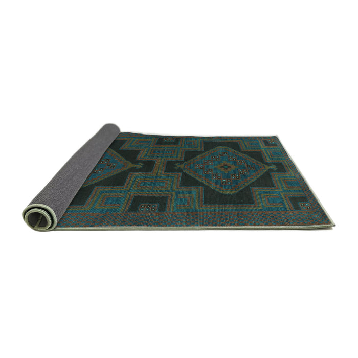 Sideview of Persian Turquoise Traditional Rug, tr1312turq
