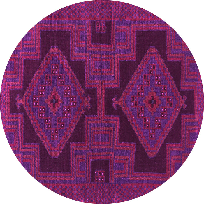 Round Machine Washable Persian Pink Traditional Rug, wshtr1312pnk