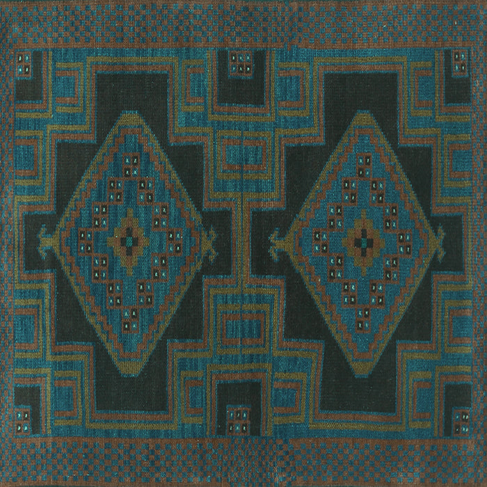 Square Persian Turquoise Traditional Rug, tr1312turq