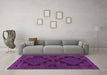 Machine Washable Persian Purple Traditional Area Rugs in a Living Room, wshtr1312pur