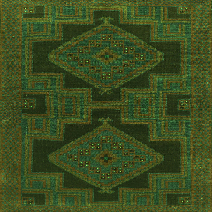 Serging Thickness of Persian Green Traditional Rug, tr1312grn