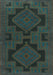 Machine Washable Persian Turquoise Traditional Area Rugs, wshtr1312turq