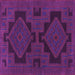 Square Persian Purple Traditional Rug, tr1312pur