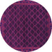 Round Persian Purple Traditional Rug, tr1313pur