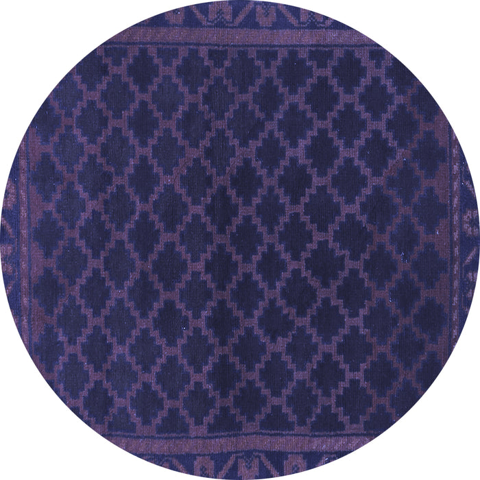 Round Machine Washable Persian Blue Traditional Rug, wshtr1313blu
