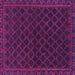 Square Persian Purple Traditional Rug, tr1313pur