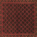 Square Persian Brown Traditional Rug, tr1313brn