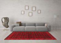 Machine Washable Persian Red Traditional Rug, wshtr1313red