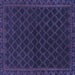 Square Persian Blue Traditional Rug, tr1313blu