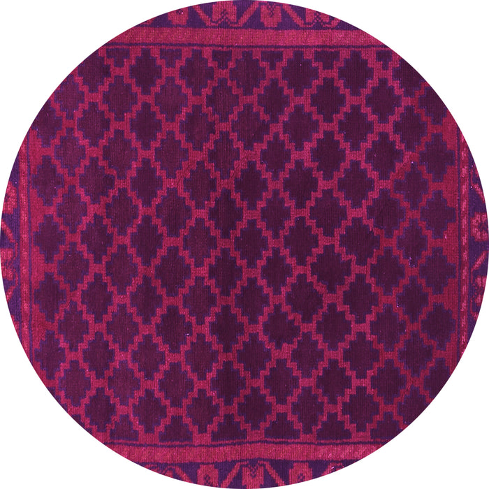 Round Persian Pink Traditional Rug, tr1313pnk