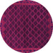 Round Persian Pink Traditional Rug, tr1313pnk