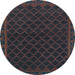 Round Persian Light Blue Traditional Rug, tr1313lblu