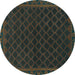 Round Machine Washable Persian Turquoise Traditional Area Rugs, wshtr1313turq