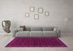 Machine Washable Persian Pink Traditional Rug in a Living Room, wshtr1313pnk