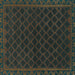 Square Persian Turquoise Traditional Rug, tr1313turq