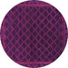 Round Machine Washable Persian Purple Traditional Area Rugs, wshtr1313pur