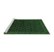 Sideview of Machine Washable Persian Emerald Green Traditional Area Rugs, wshtr1313emgrn