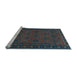 Sideview of Machine Washable Persian Light Blue Traditional Rug, wshtr1314lblu