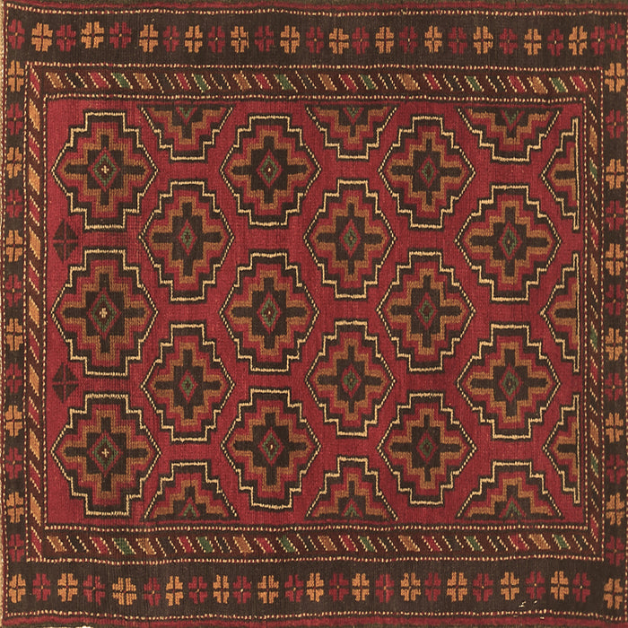 Square Persian Brown Traditional Rug, tr1314brn