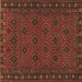 Square Persian Brown Traditional Rug, tr1314brn