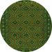 Machine Washable Persian Green Traditional Area Rugs, wshtr1314grn