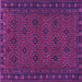 Square Machine Washable Persian Purple Traditional Area Rugs, wshtr1314pur