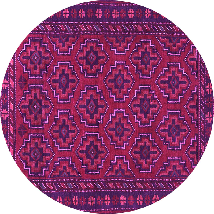 Round Machine Washable Persian Pink Traditional Rug, wshtr1314pnk