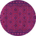 Round Persian Pink Traditional Rug, tr1314pnk