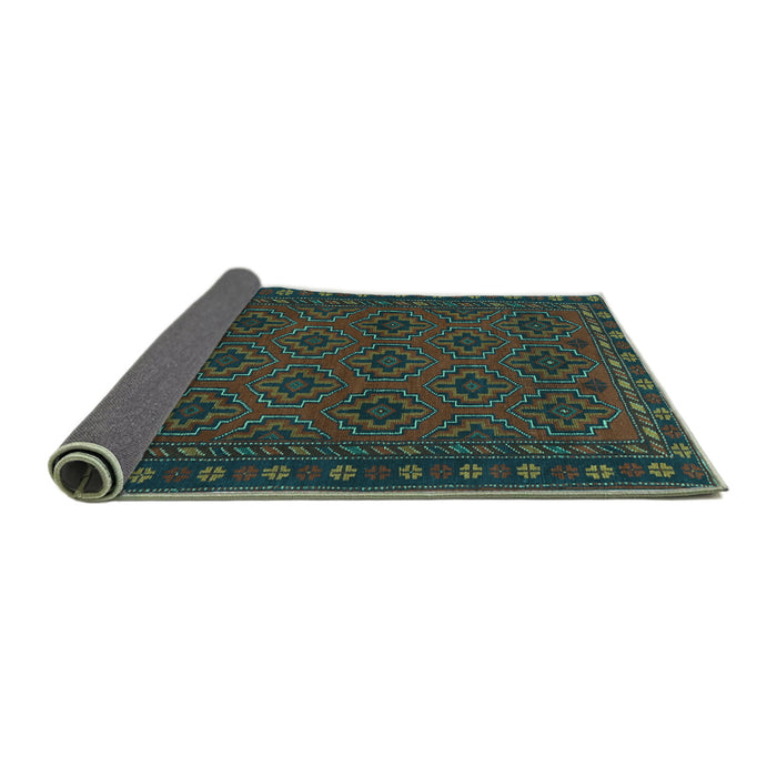 Sideview of Persian Turquoise Traditional Rug, tr1314turq