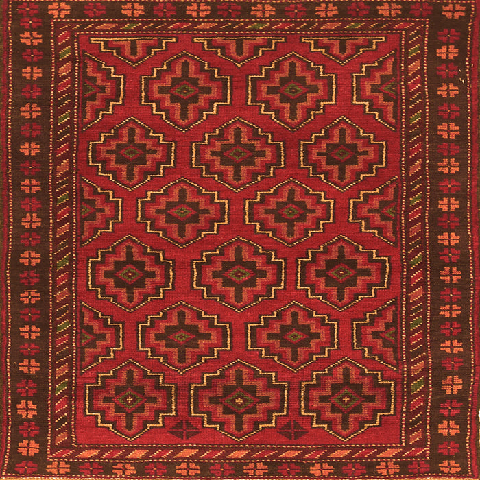 Serging Thickness of Persian Orange Traditional Rug, tr1314org