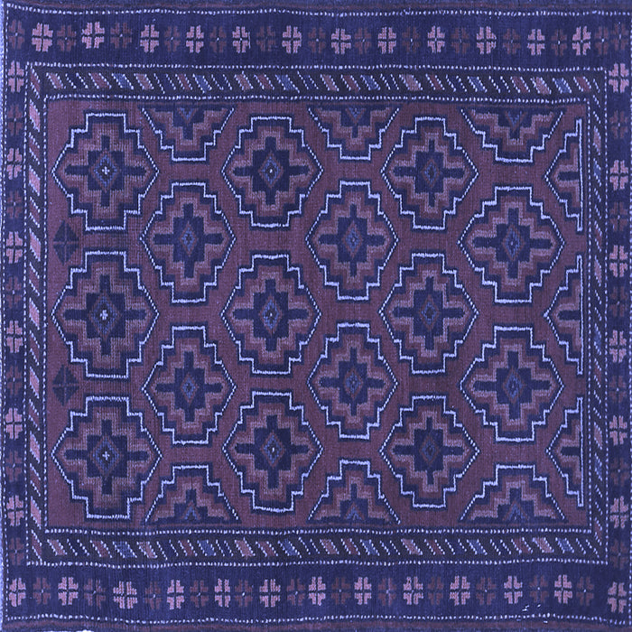Square Persian Blue Traditional Rug, tr1314blu