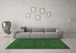 Machine Washable Persian Emerald Green Traditional Area Rugs in a Living Room,, wshtr1314emgrn