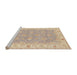 Sideview of Machine Washable Traditional Brown Rug, wshtr1315