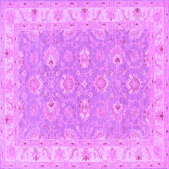 Square Machine Washable Persian Purple Traditional Area Rugs, wshtr1315pur