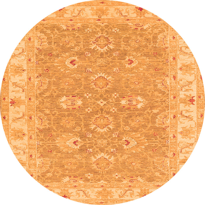 Machine Washable Persian Orange Traditional Area Rugs, wshtr1315org
