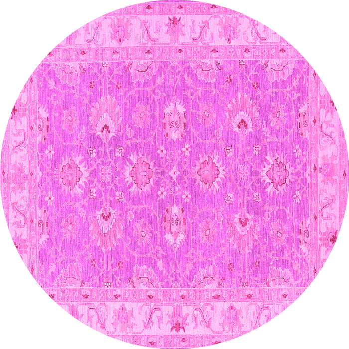 Round Persian Pink Traditional Rug, tr1315pnk