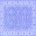 Square Persian Blue Traditional Rug, tr1315blu
