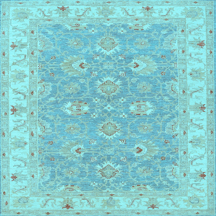 Square Persian Light Blue Traditional Rug, tr1315lblu