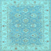 Square Persian Light Blue Traditional Rug, tr1315lblu